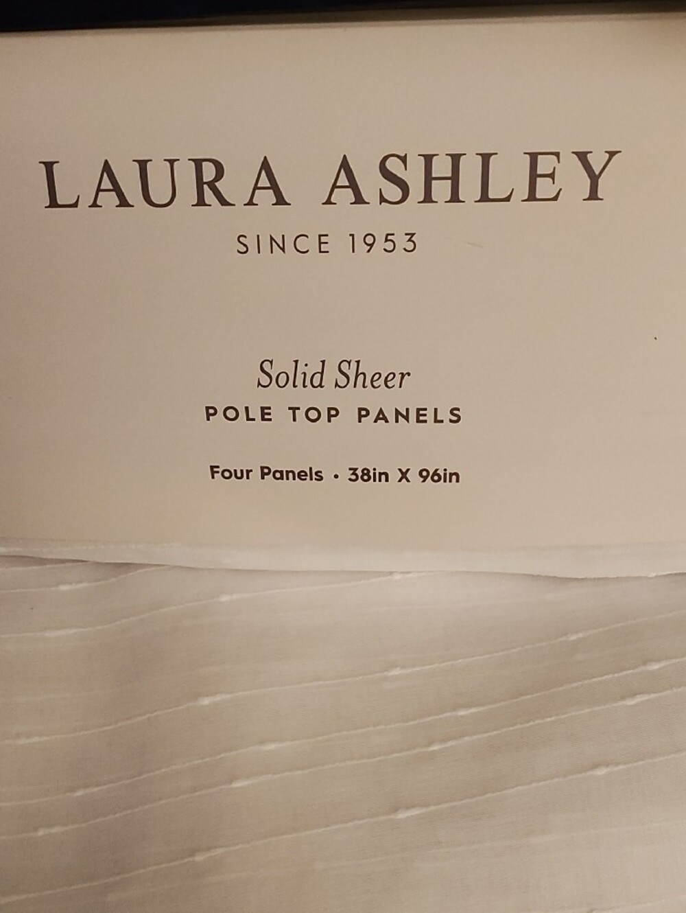 White Curtain Panels (Sheer) 4 Panels New With Tags 36x96 - Picture 8 of 10